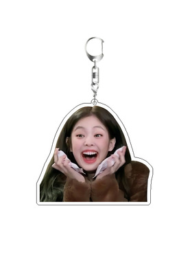 金智妮小挂件行李牌钥匙扣亚克力双面夹层书包挂件BLACKPINK