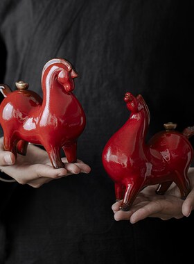 陶瓷马创意招财唐马家居客厅玄关办公室酒柜软装饰桌面工艺品