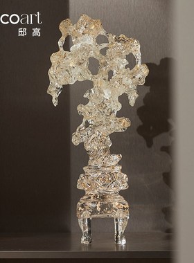 邸高DECO样板房装饰品售楼处中式柜体装饰摆件高级感艺术搭配装