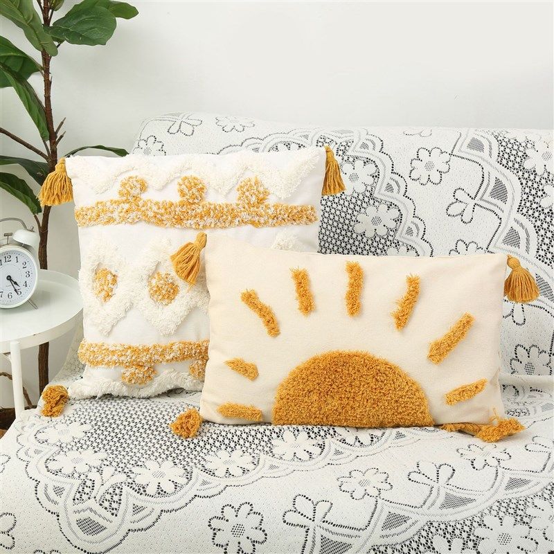 靠枕枕抱绣波靠垫沙发枕簇绒腰卧室客厅风枕床头西米亚抱,淘宝优惠券,粉丝福利购,淘宝优惠卷