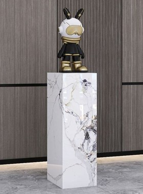 客厅玄关酒店会所展厅大理石雕塑底座摆台工艺品装饰岩板基座