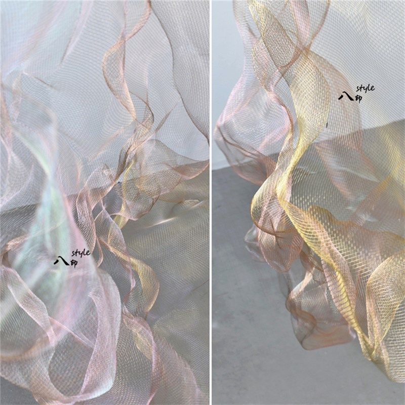 白灰塑性钢丝网金属云雾网褶皱造型硬网纱布料婚庆材料背景面料,淘宝优惠券,粉丝福利购,淘宝优惠卷