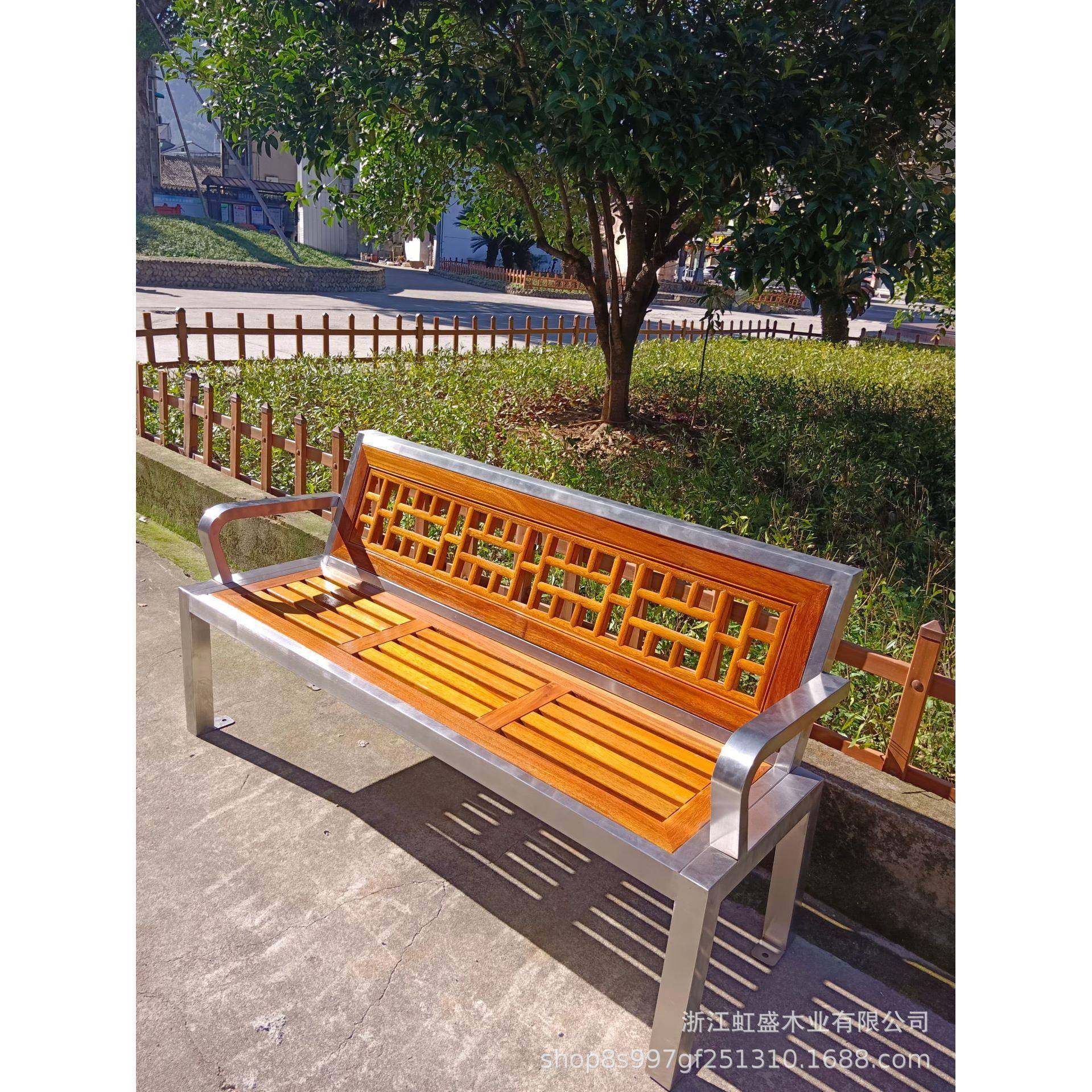 150*40*45广场户外实木桌椅现代简约简易塑木庭院全实木,淘宝优惠券,粉丝福利购,淘宝优惠卷