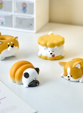 爱柴犬柯基小狗日系治愈小办公室工位装饰礼品电脑趴趴