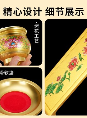新款招财莲合金茶杯圣水杯神台杯家用桌面佛堂佛前供奉用品