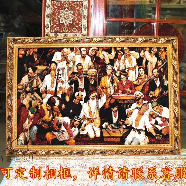 新疆特色手工艺术挂毯经典装饰挂画季节风景地域特色壁挂画100*50,淘宝优惠券,粉丝福利购,淘宝优惠卷