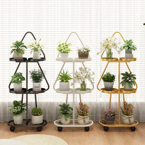 家用铁艺多层阳台置物架高端摆件展示架室内可移动客厅落地式花架,淘宝优惠券,粉丝福利购,淘宝优惠卷