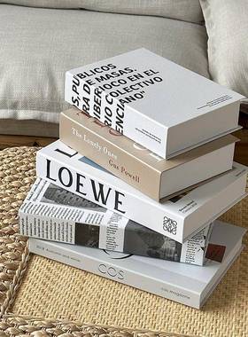 ins假书彷真书装饰品摆件酒书柜书房样板房书本桌面装饰拍照道具