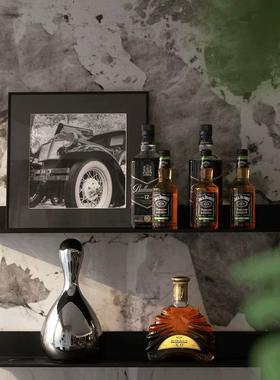 现代展厅样板间酒柜装饰真洋酒红酒道具假酒样板房橱柜陈列摆件品