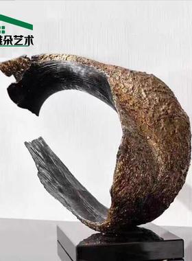 定制玻璃钢雕塑创意样板房酒店软装饰品展厅摆台玄关客厅艺术品