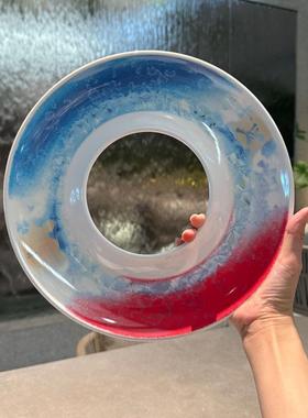 海鲜姿造三文鱼刺身装饰品摆件镂空酒店刺身拼盘摆盘装饰