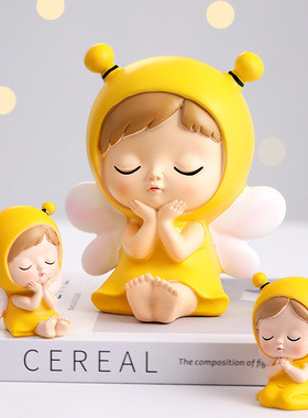 可爱女孩存钱罐摆件储蓄罐可存可取儿童房卧室桌面小摆设生日礼物