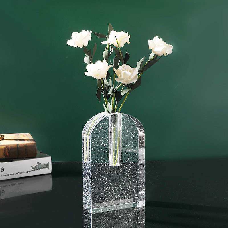 新款家居装饰透明水晶花瓶气泡拱门摆件轻奢简约玻璃工艺品,淘宝优惠券,粉丝福利购,淘宝优惠卷
