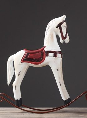 创意木马现代简约北欧复古电视柜酒柜客厅卧室房间家居装饰品摆件