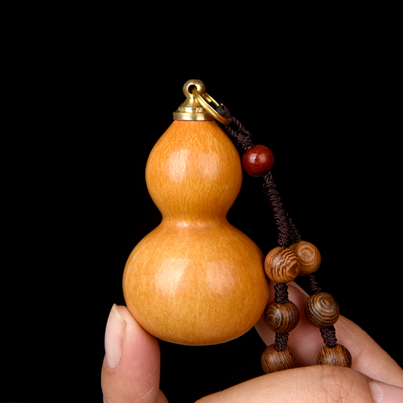 天然小葫芦鼻烟壶手捻文玩手把件口葫芦挂件做旧包浆紫皮老葫芦 - 图0