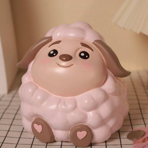 网红创意小绵羊存钱罐2023新款只进不出儿童男女孩摔不烂储蓄钱罐,淘宝优惠券,粉丝福利购,淘宝优惠卷