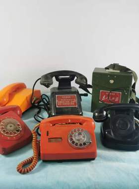 民俗老物件怀旧收藏老式电话机手摇拨号拨盘磁石电话复古橱窗摆件