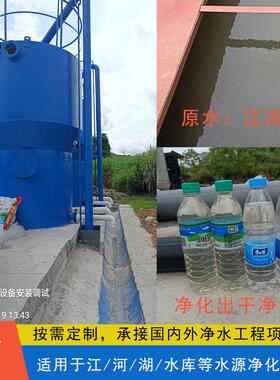 一体化净水设备湖南养猪场50吨/时碳钢河水全自动原水过滤净化器