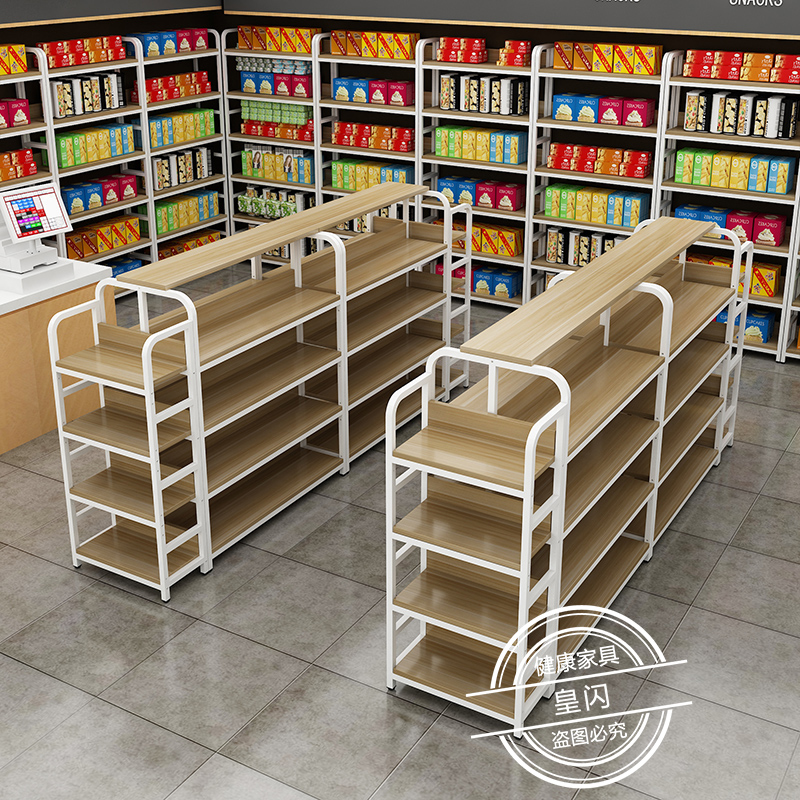 中岛柜双面超市货架展示台展示架多层零食架化妆品精品展柜流水台 - 图0
