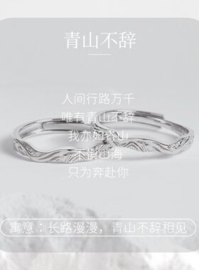 DM/DearMi嫡蜜 青山不辞闺蜜情侣对戒小众设计高级感戒指友谊信物