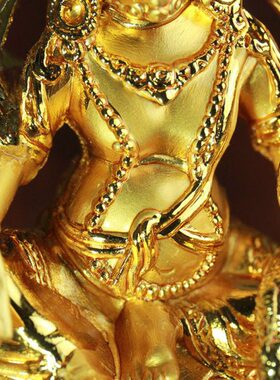 黄财像民族工艺品随身镀金小尺寸雕花迷你车载居家创意迷你摆件