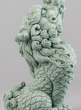 办公室麒麟中式国潮桌面精品创意香插逗兽记珠茶宠装饰摆件吐居家
