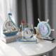Mediterranean clock creative clock table display tabletop living room bedroom silent home desktop clock