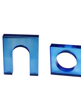 蓝色拱门几何摆件现代花器艺术品客厅卧室书房桌面装饰品