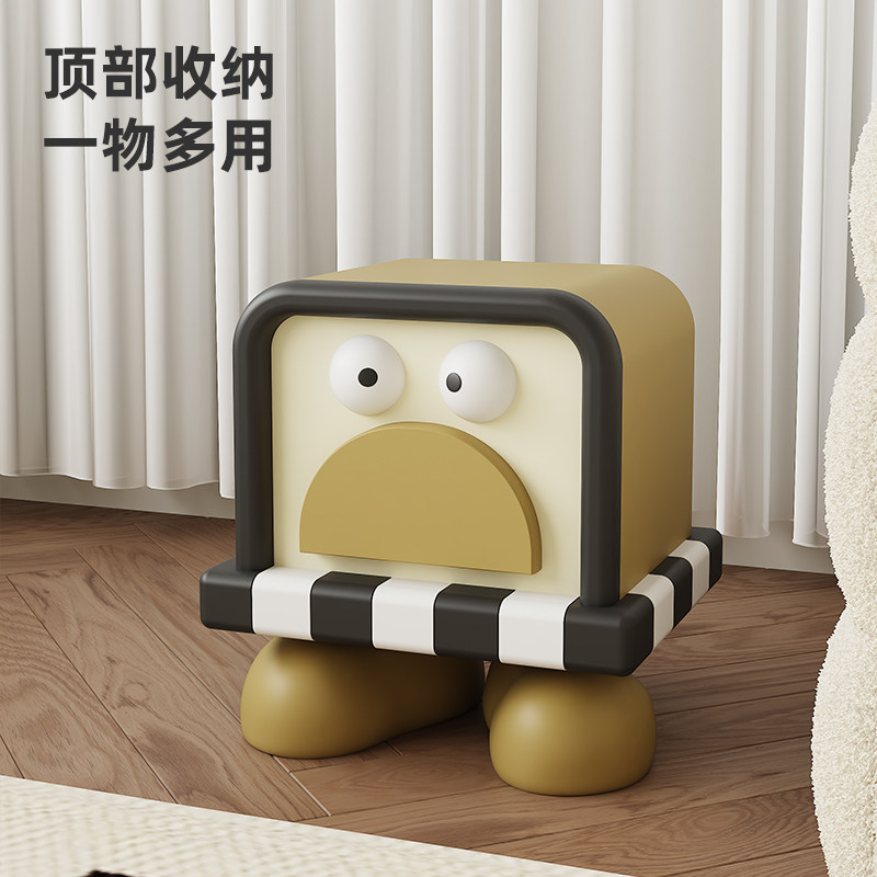 爱鸭家用换鞋凳客厅茶几旁卡通儿童小矮凳玄关艺术小型椅子,淘宝优惠券,粉丝福利购,淘宝优惠卷