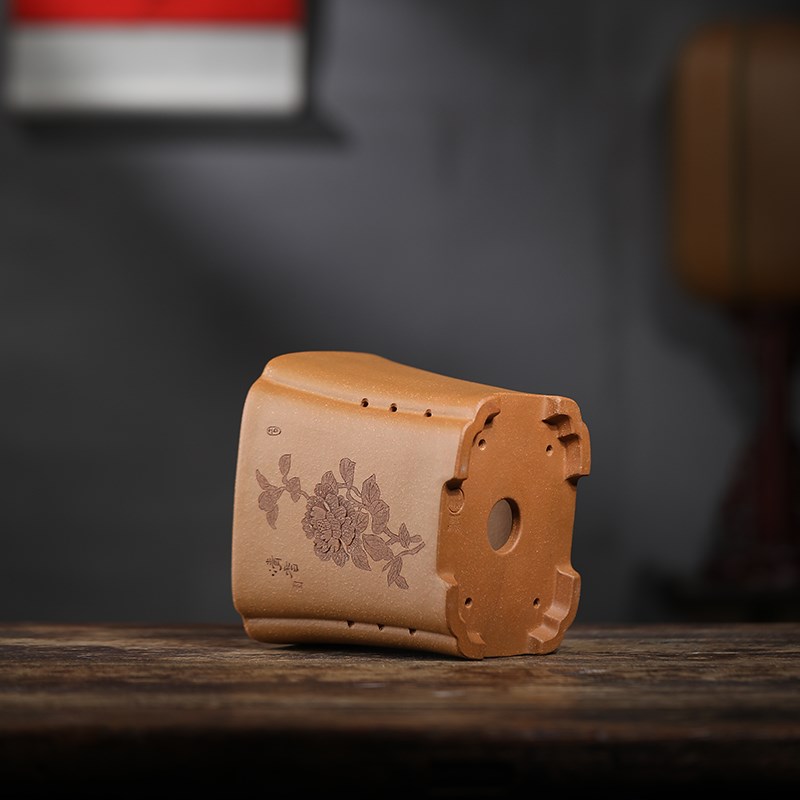 尚扣紫砂 降坡泥海棠口花盆 手工古典长方君子兰盆W桌面绿植花器 - 图3