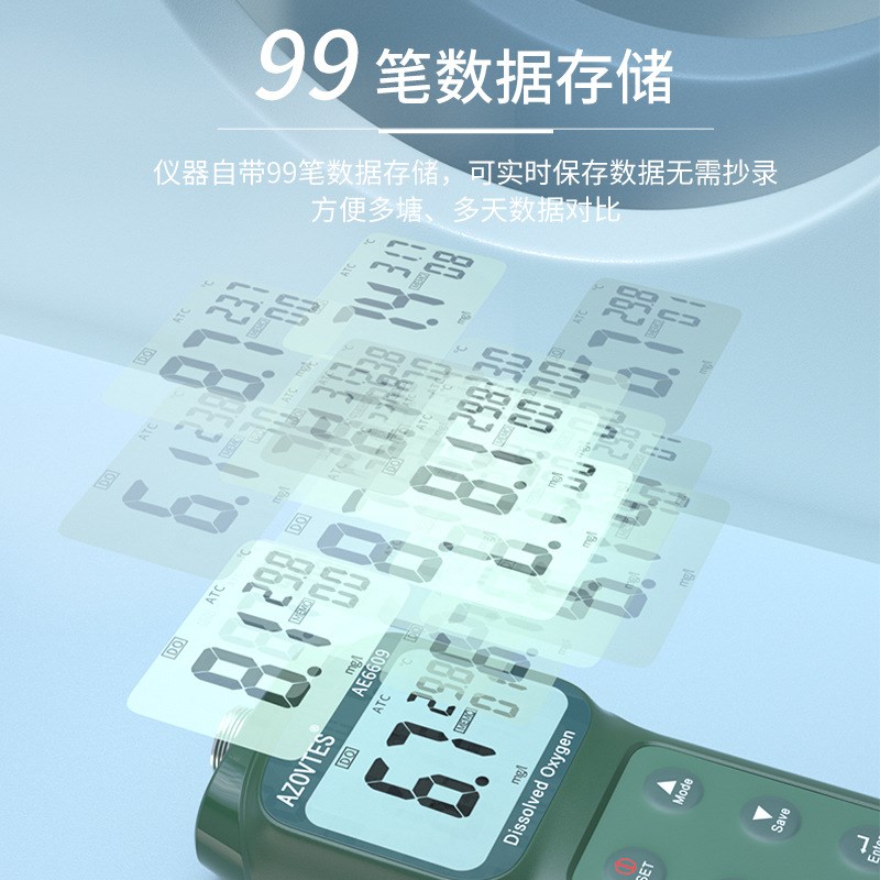 皆仪 荧光法溶氧仪 便携式溶解氧检测仪溶氧检测仪W养殖污水测氧 - 图1