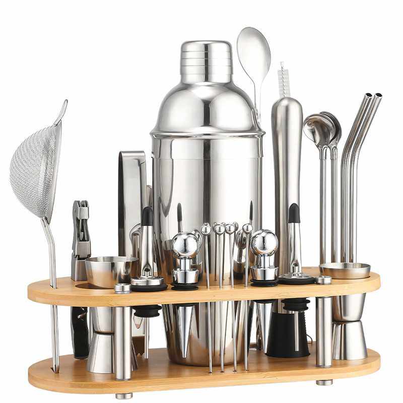 新款波士顿酒壶鸡尾酒摇调酒器入门级调制23不锈钢工具包件套三段,淘宝优惠券,粉丝福利购,淘宝优惠卷