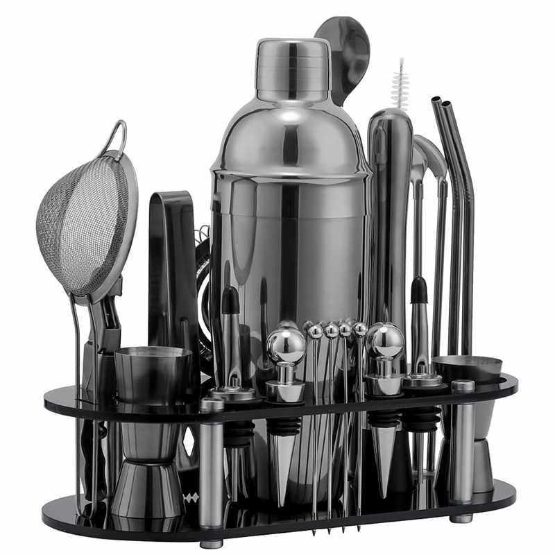 新款波士顿酒壶鸡尾酒摇调酒器入门级调制23不锈钢工具包件套三段,淘宝优惠券,粉丝福利购,淘宝优惠卷