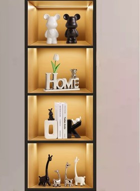 创意摆件客厅轻奢电视柜酒柜家居玄关书柜假书装饰高级感小众