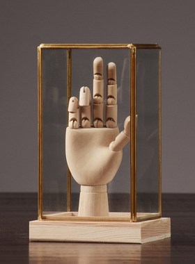 几何古董玻璃罩子家居摆件防尘客厅办公室摆设Q样板房间桌面装饰