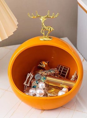 入户玄关放钥匙收纳摆件轻奢高档家居客厅门口S鞋柜电视柜装饰品