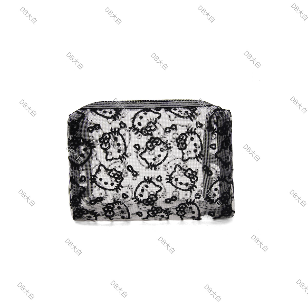 新款透明网纱猫补妆包收纳旅行实用零钱包耳机包便携外出化妆包,淘宝优惠券,粉丝福利购,淘宝优惠卷