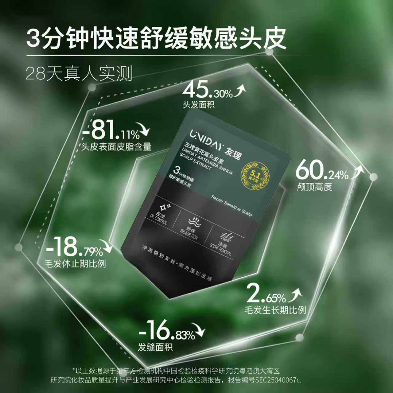 友理黄花蒿头皮素修护头皮屏障焕活强韧毛囊洗发水