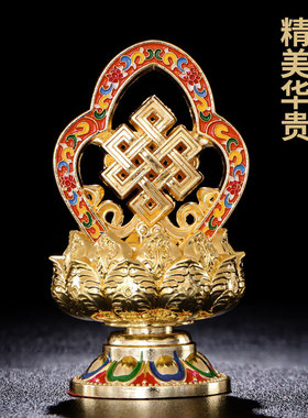 藏式八吉祥摆件密宗大号尼泊尔手工彩绘H镀金供八瑞物吉祥八宝迷