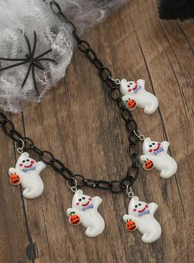 Vintage Black Spider Bat Pumpkin Ghost Choker Festival