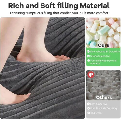 82 Oversized Folding Futon Sofa Bed, Convertible Chaise Lo - 图2