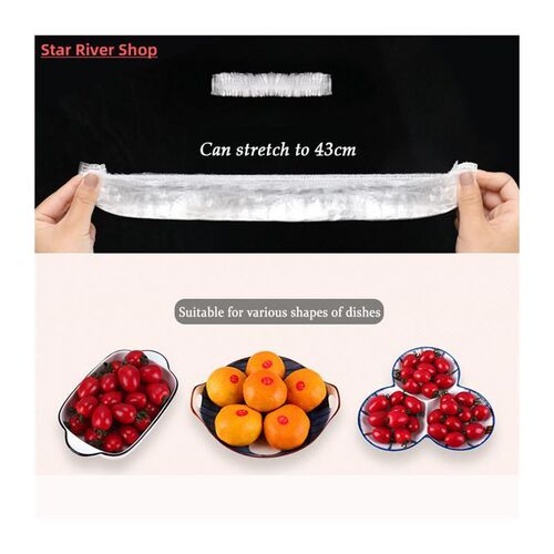 Disposable Food Cover Plastic Wrap Elastic Food Lids For Fr - 图2