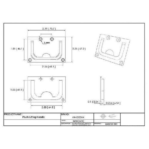 Stainless Steel Ring Pull Handle Square Floor Buckle Handle - 图2