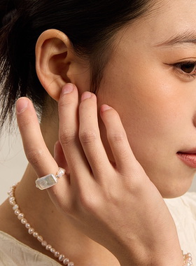 KISSMORE/琛墨破界之境巴洛克天然淡水珍珠纯银项链手链戒指套装