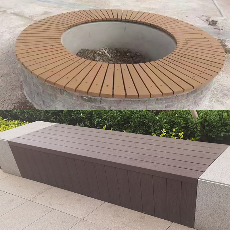 塑木条户外凉亭i葡萄架实心凳条椅条木塑方通塑木栅栏围栏墙板花 - 图0