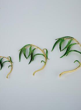 锌合金观世音菩萨神像法器净瓶柳枝观世音手上的杨柳枝金净瓶配件