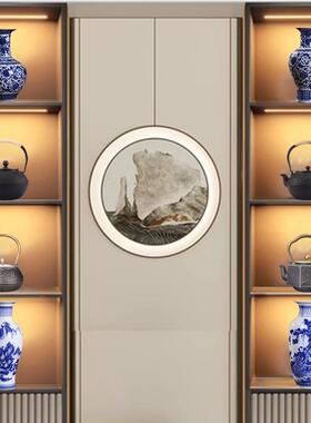 新中式茶室酒店博古架高档陶瓷器花瓶插花摆件青花瓷彷古装饰品