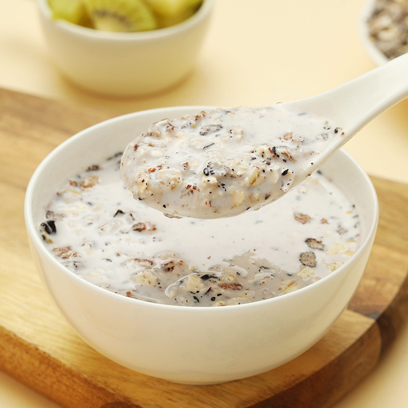 五黑谷物燕麦片冲泡即食熟麦片黑麦片粗粮膳食代餐黑芝麻黑麦早餐,淘宝优惠券,粉丝福利购,淘宝优惠卷