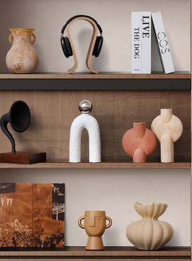 诚艺法式中古风陶瓷花瓶摆件客厅酒柜艺术民宿高级感软装饰品