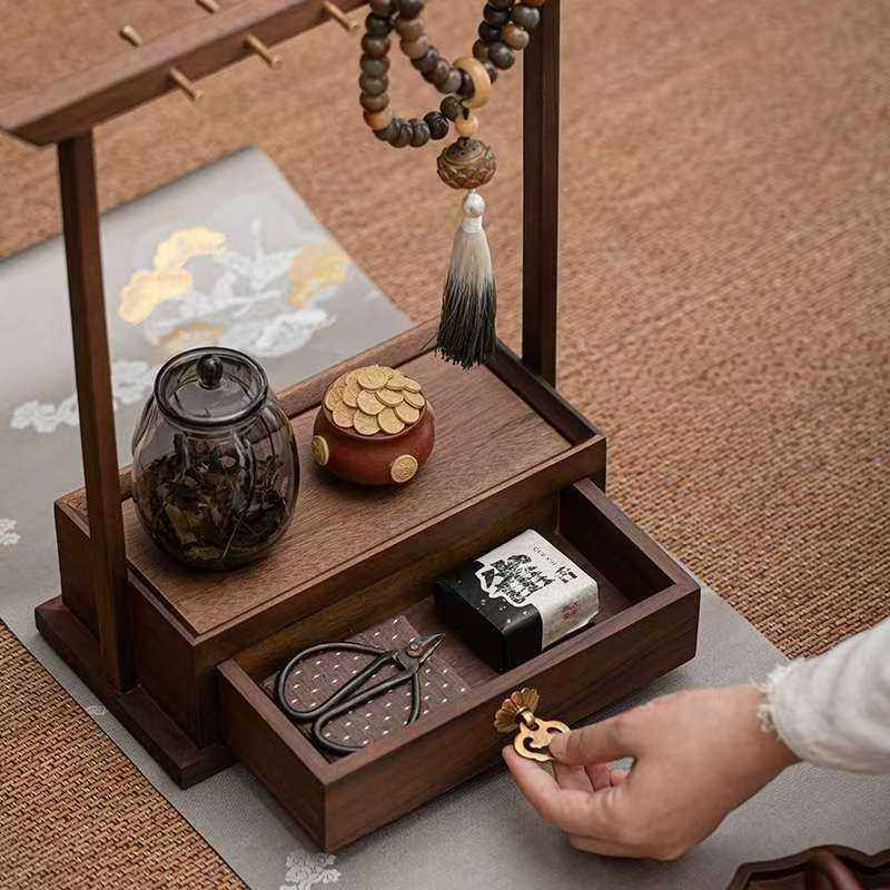 实木毛笔挂架新中式多功能文房四宝摆件书法笔搁收纳置物架小笔架,淘宝优惠券,粉丝福利购,淘宝优惠卷